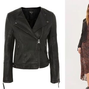 Topshop Luna faux leather jacket